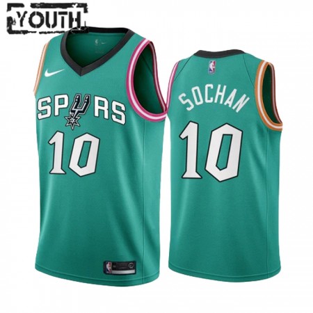 Dres San Antonio Spurs Jeremy Sochan 10 Nike 2022-23 City Edition Teal Swingman - Dječji